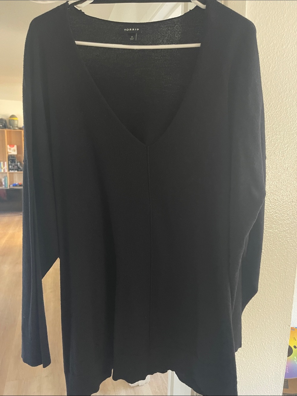 torrid Black V-Neck Knit Pullover Sweater